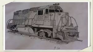 Drawing Locomotive 901 Gp 38 General Electric Ferrocarril Chihuahua Al Pacifico Chihuahua Male Sketch Art