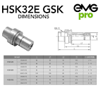 HSK32E GSK06 Ultra-Precision Tool Holder 50mm Gauge Length