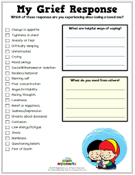 My Grief Response F Grief Counseling Activities Grief Activities Grief Counseling