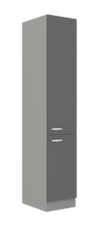 Wiho küchen mehrzweckschrank »amrum« 80 cm breit, 2 große schubkästen. Kuchen Hochschrank 40 Cm Grey Hochglanz Grau Kuchenzeile Kuchenblock Kuche Ebay