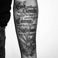 Side piece tattoos full leg tattoos dope tattoos body art tattoos tatoos tattoo designs for women tattoos for women tattoo studio serenity prayer. 50 Serenity Prayer Tattoo Designs For Men Uplifting Ideas