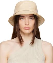 Jacquemus Le Raphia Le Bob Mentalo Beach Hat In 150 Beige