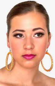 Janet Pair of AB Stoned Hoop Earrings (21 Colour choices) V51