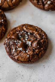 Salted Brownie Cookies Recipe Sweet Recipes Desserts Apple Recipes Brownie Cookies