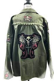 Excited To Share The Latest Addition To My Etsy Shop Custom Military Grade Canvas Style Skull Patch Jacket Https Etsy M Patches Jacket Jackets Field Jacket