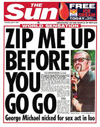 Sun Cover Jpg 1 261 1 600 Bildepunkter George Michael Newspaper Front Pages Funny Headlines