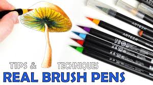 What is about watercolor brushes? How To Use Real Brush Pens Tips And Techniques Youtube