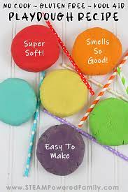No Cook Gluten Free Kool Aid Playdough Recipe Big Name Easy Recipe In 2020 Kool Aid Play Dough Recipe Playdough Recipe Easy Playdough Recipe
