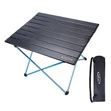 G4free Camping Tables Portable Aluminum Folding Camp Table Lightweight Picnic Table Compact Roll Up With Storage Bag For Outdoor Beach Backpacking Small All4 Camping Table Aluminum Folding Table Aluminum Table