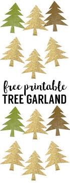 Woodland Tree Garland Free Printable Banner Paper Trail Design Diy Baby Shower Decorations Christmas Decor Diy Baby Shower Party Ideas Diy