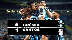 Santos perdió su último partido con atlético mineiro recibiendo 2 gol(es) en contra. Gremio 5 X 1 Santos Hd Melhores Momentos E Gols Completo Brasileirao 06 05 2018 Youtube