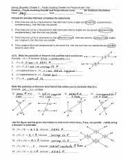 Let us study parallel and transversal lines and corresponding angles in detail. Chapter 3 Parallel And Perpendicular Lines Worksheet Answers Cheat Sheet