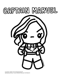 Printable colouring book for kids 1. Mintmintdoodles Hello I Made A Captainmarvel Coloring Facebook