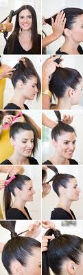 Grab all your hair and pull it back, bringing it to the top of your head and securing it into a ponytail. How To Get A Runway Perfect Slicked Back Pony Camille Styles