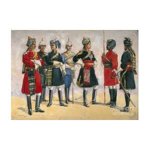 British Officers, Indian Army, Illustration For 'armies Of India', Published In 1911, 1910 Painting by Alfred Crowdy Lovett - Pixels