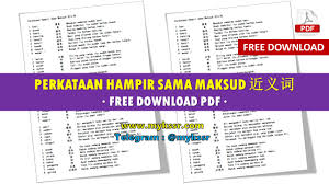 Maybe you would like to learn more about one of these? Perkataan Hampir Sama Maksud è¿'ä¹‰è¯ Free Download Pdf Mykssr Com