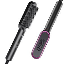 Amazon.com : Hair Straightener Comb Matte Black, TYMO Hair Straightener  Brush Straightening Comb for Women with 5 Temp 20s Fast Heating &  Anti-Scald : Beauty & Personal Care