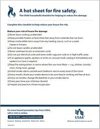 Usaa Welcome To Usaa Fire Damage Household Checklist Health Business