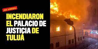 La noche de este 25 de mayo se registró una situación de orden público contra el palacio de justicia de tuluá, localidad ubicada en el departamento de valle del cauca, en colombia. L8fuxxnd3jo3am