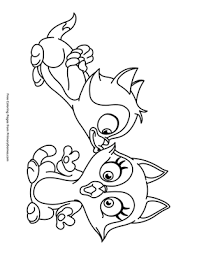 Search through 623,989 free printable colorings at getcolorings. Kissing Cat Coloring Page Free Printable Pdf From Primarygames