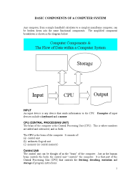 Computer elements mean the complete ecosystem of a computer, on the basis of which the computer executes any instruction. Basic Components Of A Computer System Pdf Computer Data Storage Central Processing Unit