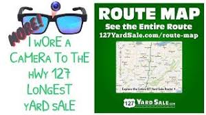 This is the biggest yard sale around with over 200 miles of antiques, junk, gifts, & treasures up and down highway. More I Wore A Camera To The Hwy 127 Longest Yard Sale Youtube