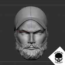 THE OPERATOR Custom 3D Printed Head Sculpt (unfinished, Made to Order)