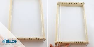 Die kettfäden bilden das gerüst für dein projekt und halten die gewebte fläche. Webrahmen Bespannen Anleitung Fur Einen Schulwebrahmen Talu De