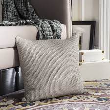 Enjoy free and fast shipping on most stuff, even big stuff! Tickled Grey Knit Pillow Grey Throw Pillows Throw Pillows Pillows
