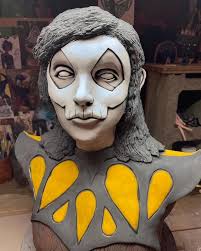 Ceramic little house at the sea artwork