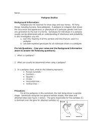 Interpret and analyze pedigrees so to describe the inheritance pattern of a trait. Pedigree Studies