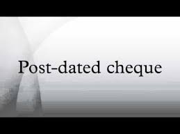 You're writing a check to your landlord, but you don't have enough money in your account. Post Dated Cheque Youtube