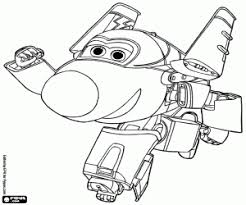 Super wings is a 2014 animated series produced by funnyflux entertainment in south korea, qianqi animation's republic in china and the little airplane. Jerome The Fighter Jet Super Wings Coloring Page Printable Game