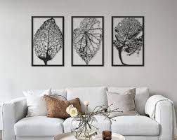 Large Metal Wall Art Metal Wall Decor 3 Panel Wall Art Metal Etsy Leaf Wall Art Large Metal Wall Art Wall Art Living Room