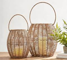 All Weather Outdoor Wicker Lantern Outdoor Lanterns Outdoor Wicker Lanterns Decor