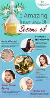 Sesame oil provides both nutritive and preventative benefits to your eyes. Sesame Oil Discover Fabulous Beauty Benefits Of This Wonder Oil Infographic