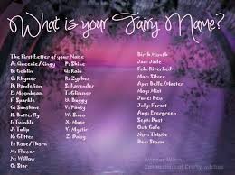 Fairy Name Fairy Names Werewolf Name Funny Names