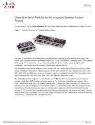 Now i want to create a route from isr to etherswitch and read some manuals and forum threads how to do that. Cisco Nm 16esw Datasheet Pdf Download Manualslib