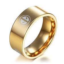 Usa Gold Deadpool Titanium Stainless Steel Ring Men Women Https Www Amazon Com Dp B073w4qlvx Mens Stainless Steel Rings Titanium Steel Rings Rings For Men