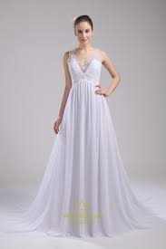 This fabric is highly breathable, making it a wonderful choice for all kinds of outdoor weddings. White Chiffon Wedding Dress Bfa289