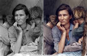We would like to show you a description here but the site won't allow us. Migrant Mother 1936 By Dorothea Lange Colorized By Samir Belhamra Grafixart Photo Album On Imgur