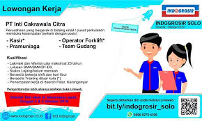 Lowongan kerja jakarta terbaru pt indofresh tahun 2020 pt indofresh memiliki sejarah yang panjang. Lowongan Kerja Indogrosir Indomaret Group Solo Berbagai Posisi September 2019 Loker Swasta