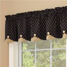 Pattern Black And Cream Curtains Country Scalloped Valance Curtains Carrington 58 X 14 Valance Curtains Valance Valance Window Treatments