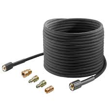 If your pressure washer lacks in the pressure department, first check the attached garden hose for kinks or leaks and make sure the hose's valve is turned completely open. 50 Ft Quick Connect Extension Replacement Hose 9 558 124 0 The Home Depot