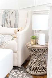 Nursery Organization Tour Nursery Side Table Side Table Decor Nursery Lamp Girl