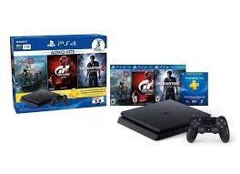 Playstation 4 Slim 1tb Console Ps4 Hits Bundle God Of War Gtsport Uncharted4 Playstation Playstation 4 Online Video Games