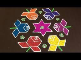 Sankranti Rose Flowers Muggulu With 11 To 6 How To Draw Rose Rangoli Youtube Rangoli Designs With Dots Colorful Rangoli Designs Roses Drawing