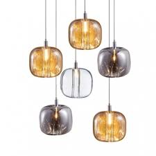 Amber Clear Smoke Stone Like Mini Pendant Simple Glass Shade One Head Hanging Light For Bar Cafe Beautifulhalo Com