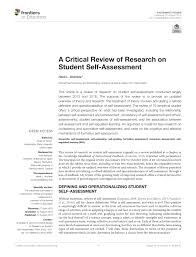 That was the point of. Pdf A Critical Review Of Research On Student Self Assessment