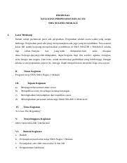 Biasanya proposal kegiatan ini diserahkan kepada penanggung jawab yang berperan besar dalam jalannya kegiatan. Contoh Proposal Perpisahan Sekolah Docx Proposal Kegiatan Perpisahan Kelas Xii Sma Negeri 1makale I Latar Belakang Dalam Setiap Pertemuan Pasti Ada Course Hero